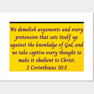 Bible Verse 2 Corinthians 10:5 Posters and Art